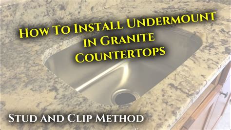 how to attach sink to granite